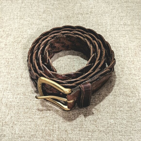 Eddie Bauer Leather Braided Belt - Picture 2 of 6